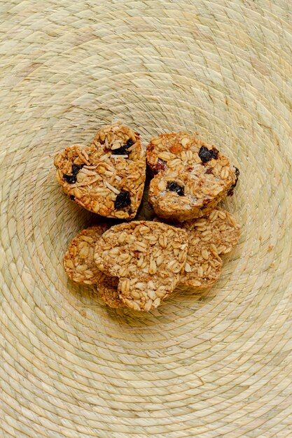 Heart shaped cereals top view