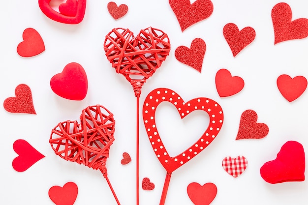 Foto gratuita a forma di cuore per san valentino