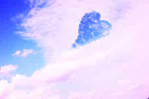 Free photo heart in the sky