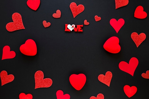 Hearts frame for valentines