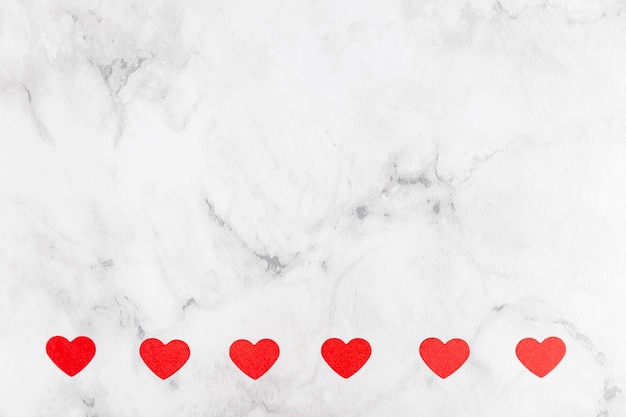 hearts on marble background