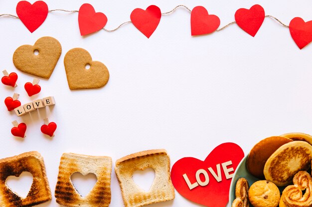 Hearts and Valentine's Day food