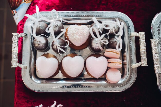 Heartshaped Cake Beautiful delicious heart shaped cakes pink color Sweets brilliant sweet