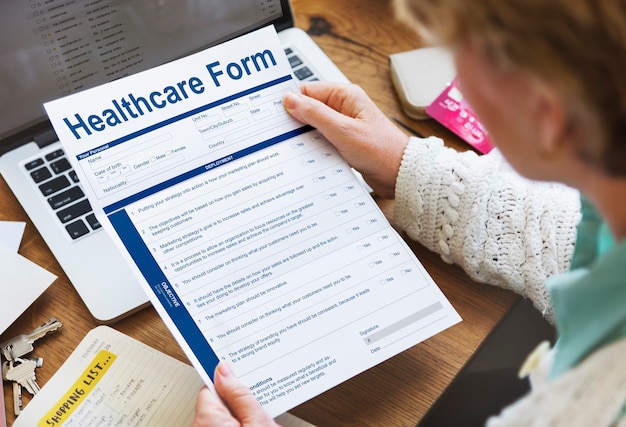 Heathcare Form Insurance Application Concept