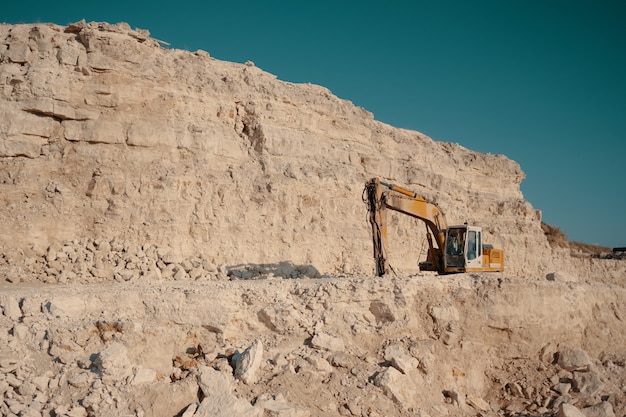 Heavy machinery in quarry