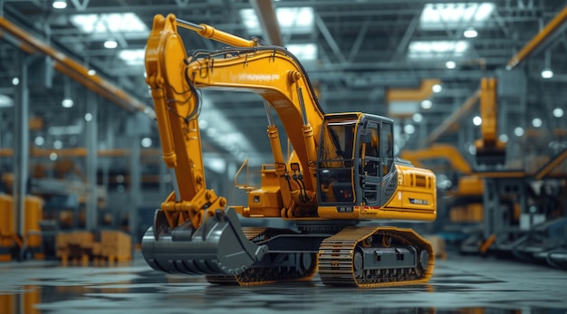 Free photo heavy machinery used in construction industry and engineering