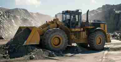 Free photo heavy machinery used in construction industry and engineering