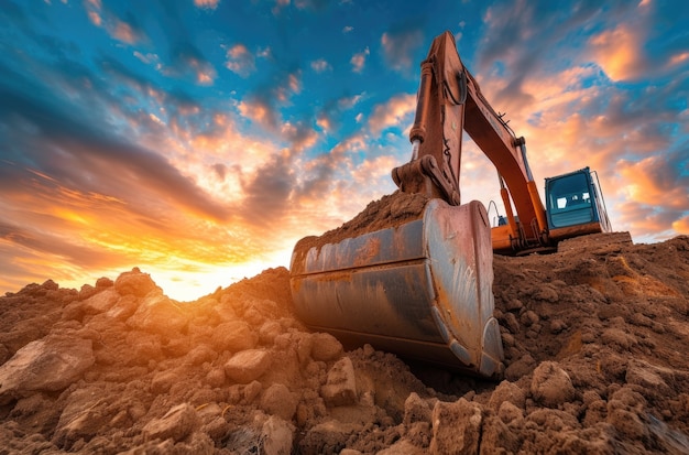 Free photo heavy machinery used in construction industry and engineering