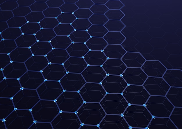 Hex textured background for networking