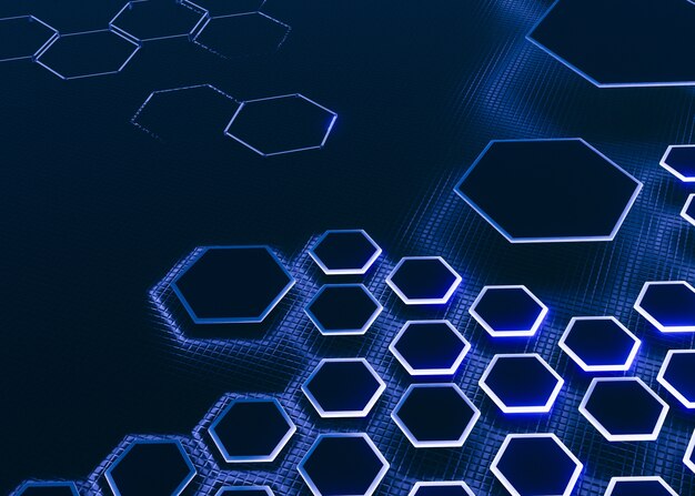 Hex textured background for networking