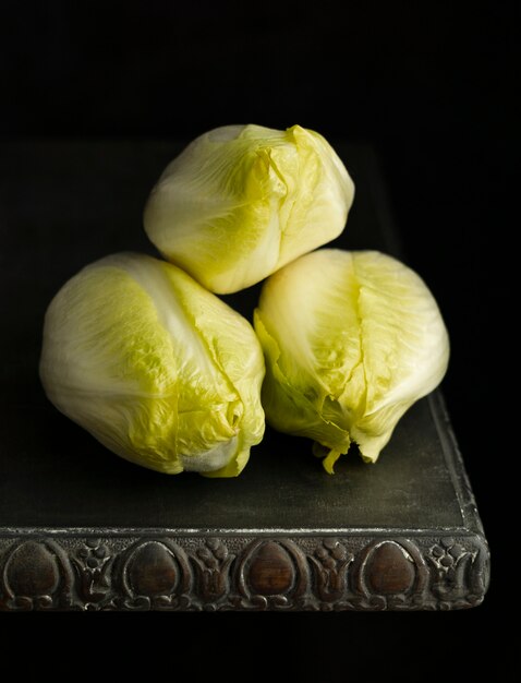 High ange lettuce on table