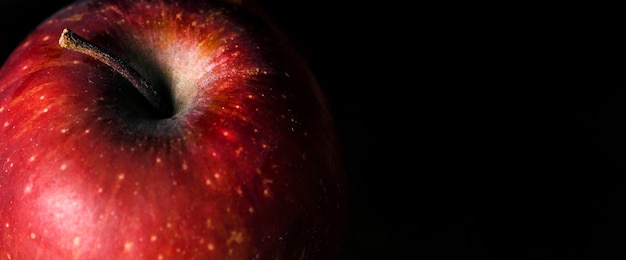 High angle of autumn apple with copy space