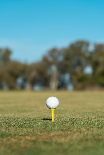 Free photo high angle ball for golf