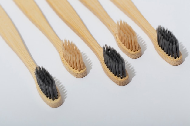 High angle bambu brushes assortment