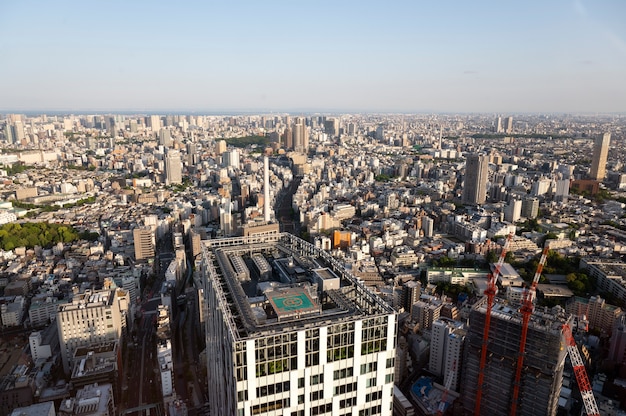 High angle beautiful city landscape