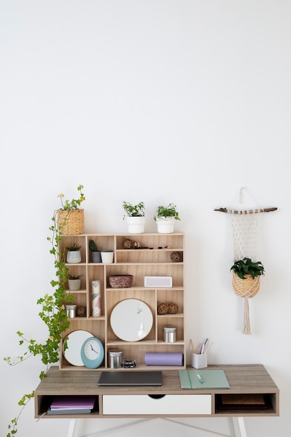 Free Photo high angle beautiful plants inside