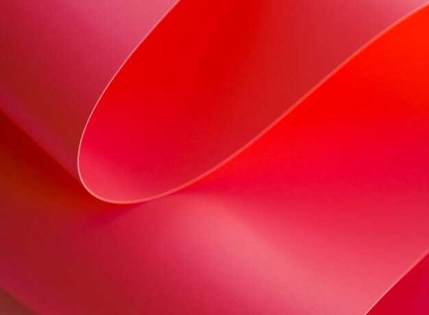 High angle of bright curved papers
