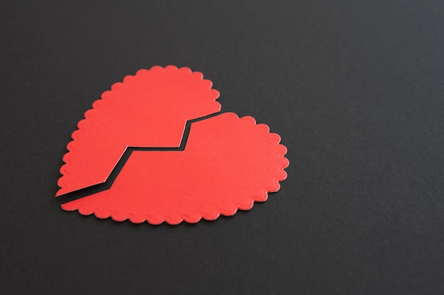 Free photo high angle of broken heart background