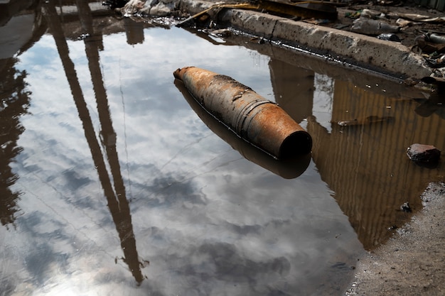 Free photo high angle bullet russian's war in ukraine