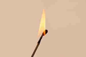 Free photo high angle burning match still life