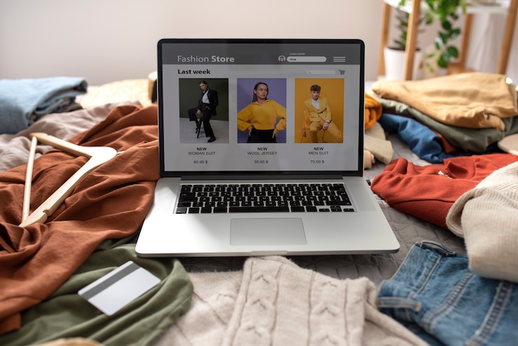 無料Photo ベッドのファストファッションのコンセプトにハイアングルの服