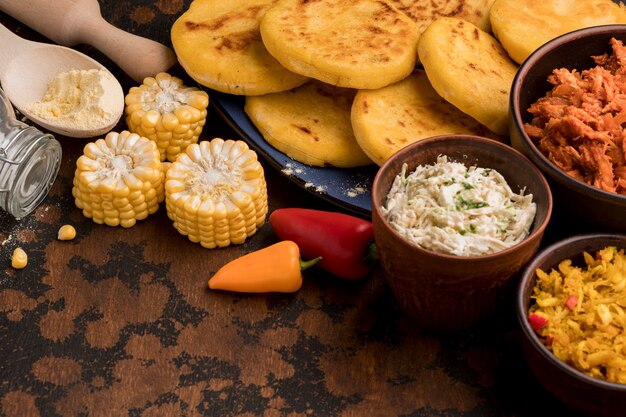 Высокий угол вкусная еда