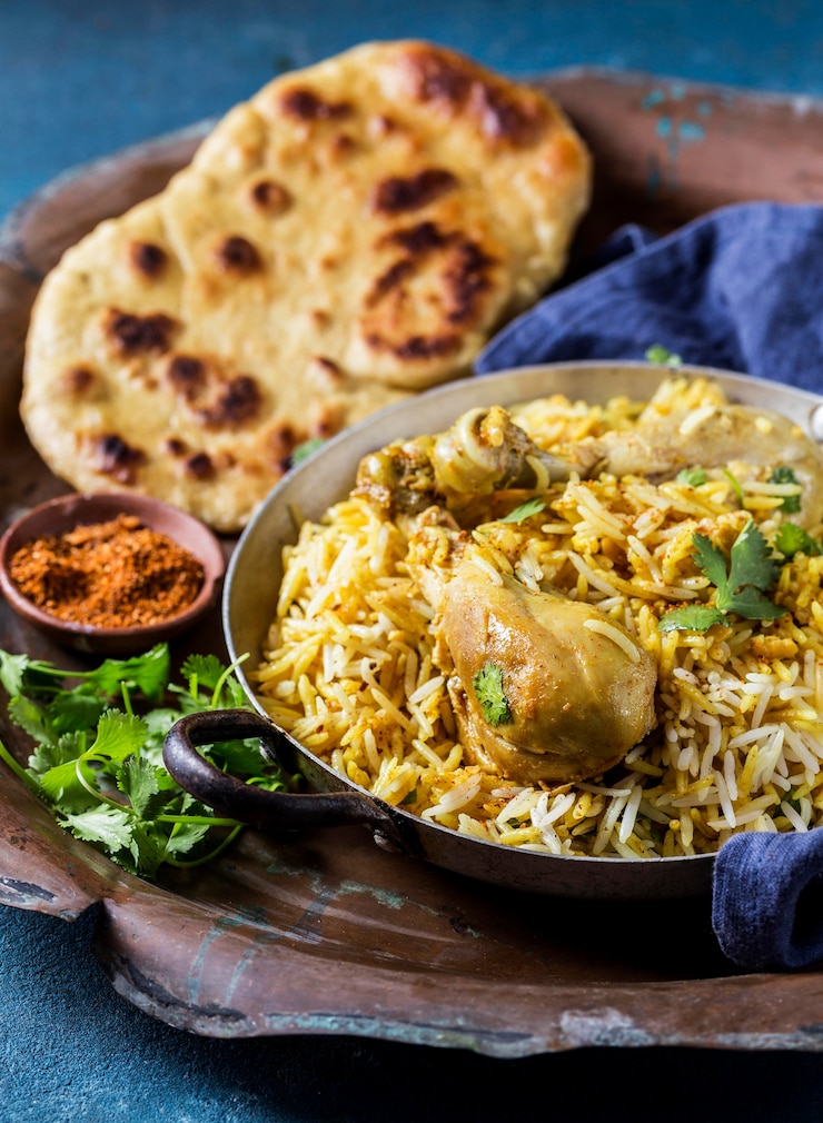 Free Photo high angle delicious pakistan dish composition