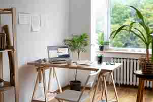 Free photo high angle desk arrangement