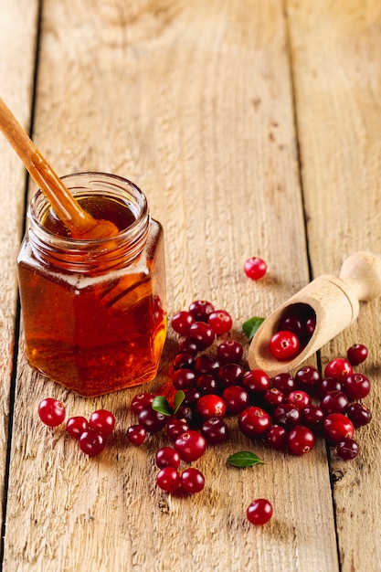 High angle dipper in honey jar