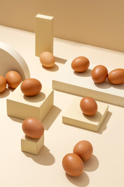 High angle eggs arrangement