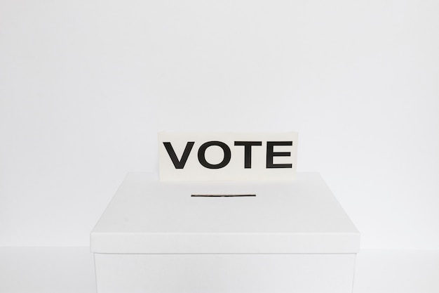 Free photo high angle of elections concept with copy space