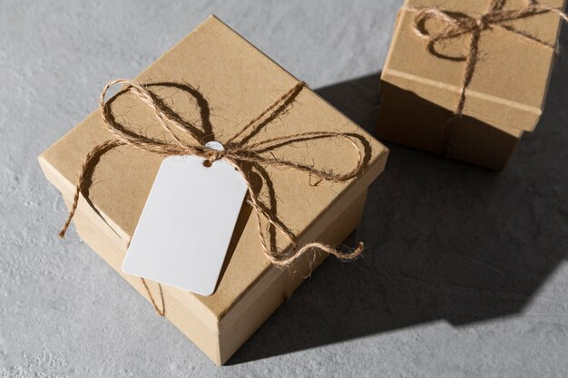 High angle of epiphany day gift boxes