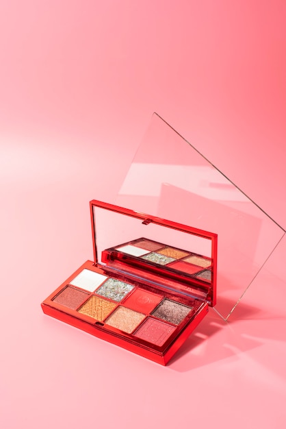 Free photo high angle eyeshadow palette