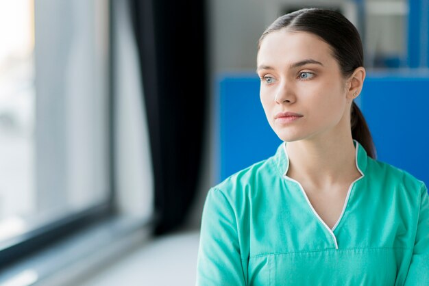 High angle female nurse