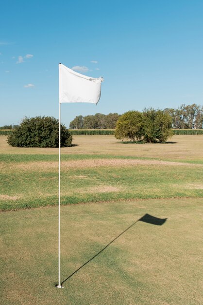 High angle golf field