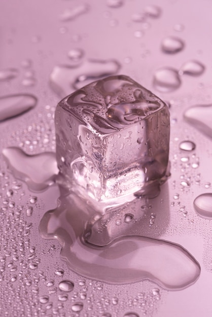 Free photo high angle ice cube still life