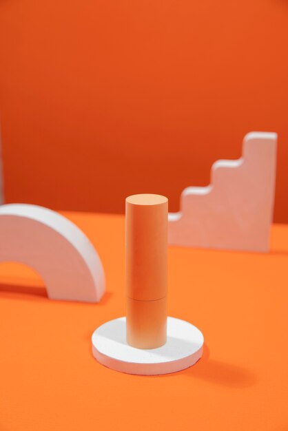 High angle lipstick on stand