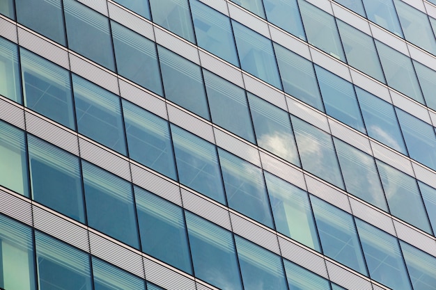 High angle modern building with many windows