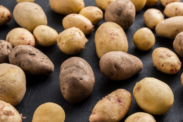 High angle natural potatoes