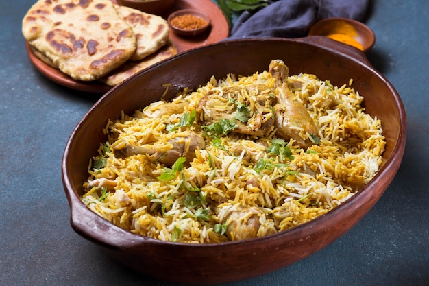 High angle pakistan meal composition