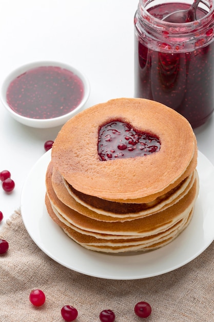 High angle pancakes assortment