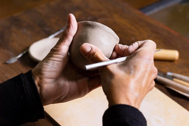 High angle pottery process