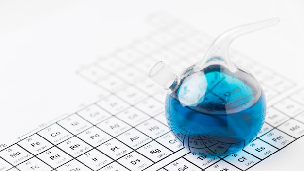 high angle science elements with chemicals composition