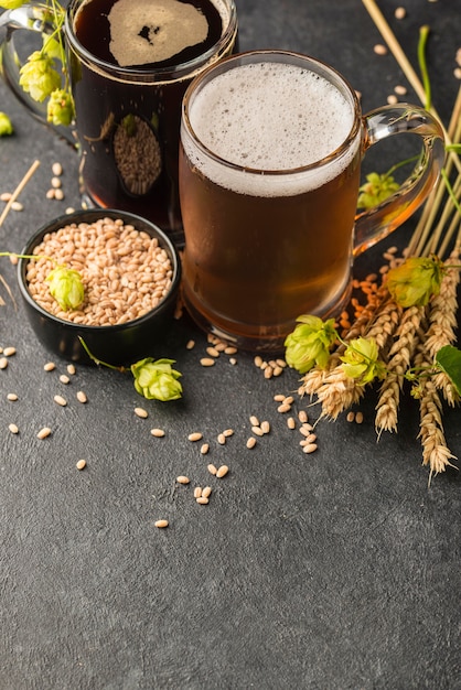 High angle seeds and beer mugs