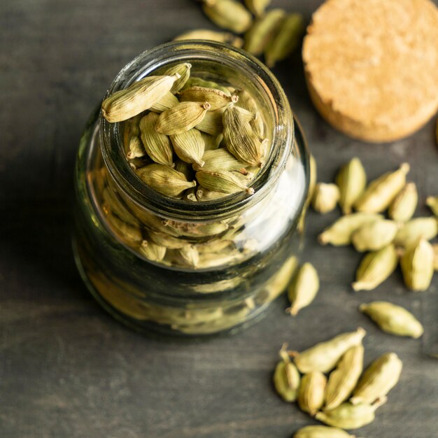 High angle seeds in jar