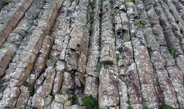 High angle shot of the beautiful rocky pathway captured at daylight