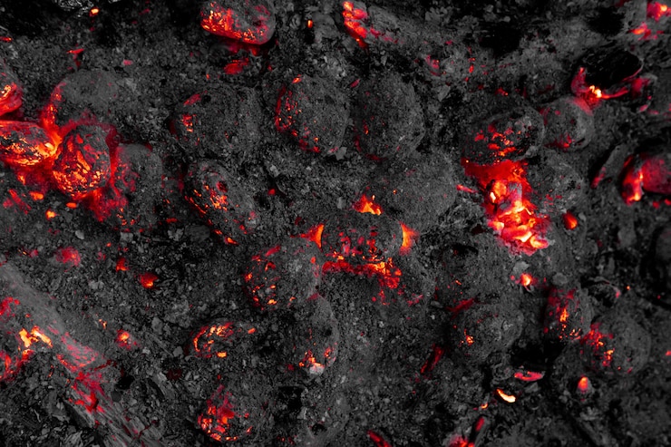 無料Photo 噴火の過程で加熱された火山のハイアングルショット
