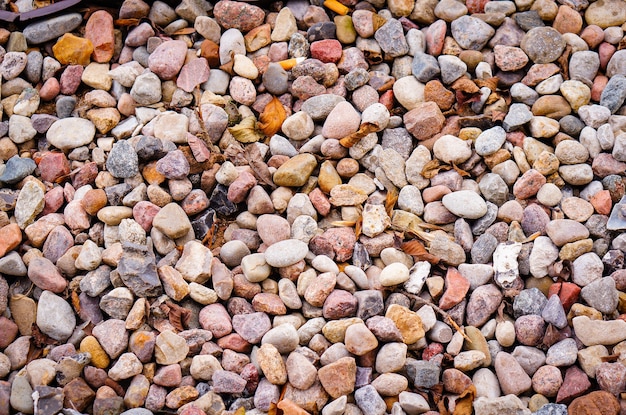 High angle shot of numerous gravel particles