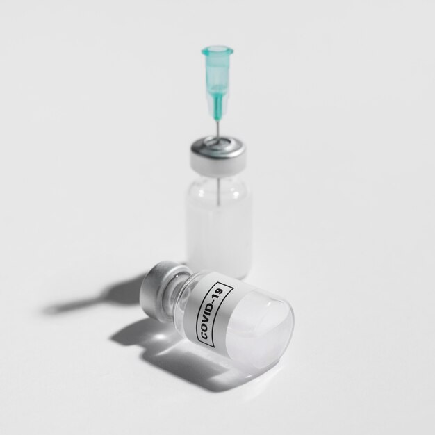 High angle syringe and vaccine assortment