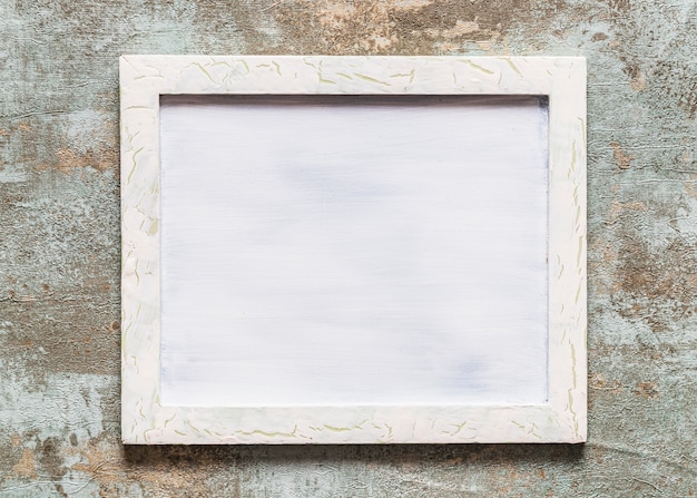 High angle view of blank picture frame